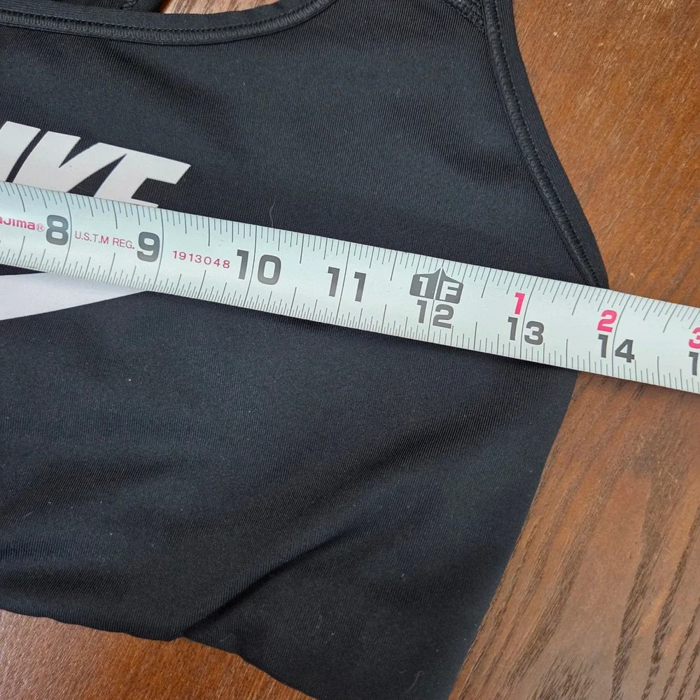Nike Swoosh Racerback Sports Bra Black with White Check Womens size‎ Medium